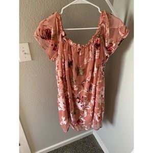 Velvet floral plus size dress